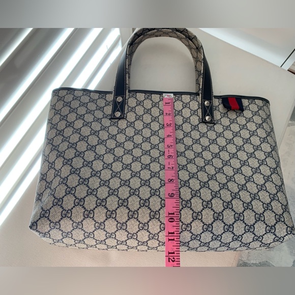 Gucci Web Loop GG Coated Canvas Tote, Made in Italy.  Dust bag included. - Picture 13 of 16